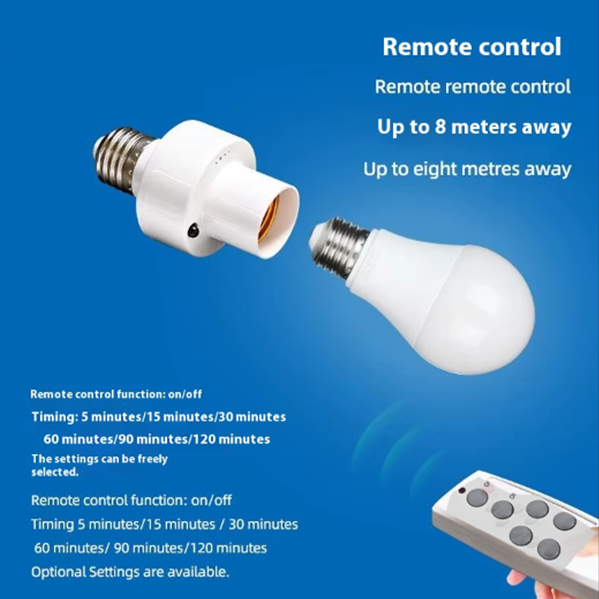 AVEL Base de lampe télécommandée sans fil